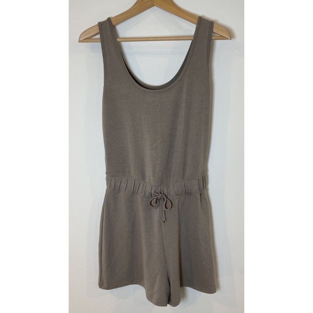 NWT Abercrombie & Fitch Lounge Romper Sleeveless Stretch Taupe Brown XS Tall New